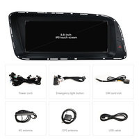 Autoradio Android 14 8,8 pouces Snapdragon 665 8 cœurs Écran tactile Carplay pour Audi Q5 2009-2017 Lecteur DVD de voiture Radio GPS Navi 4G