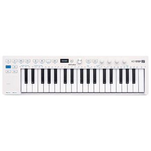 Clavier contrôleur MIDI Arturia Keystep 37 blanc, 37 touches avec séquenceur et arpeggiateur pour la production musicale - Product Image 1