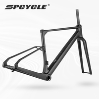 Cadre de vélo de gravier en carbone Spcycle G026 avec câblage interne complet, nouveau boîtier de rangement sous tube diagonal 2026, support UDH, cadre de vélo de gravier