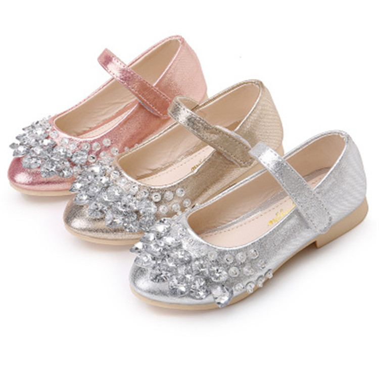 Туфли-лоферы из ПУ кожи, с блестками, на резиновой подошве