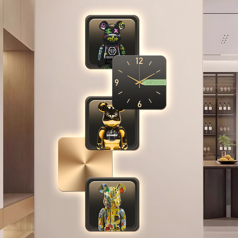 Modern Art Deco LED Wall Clock