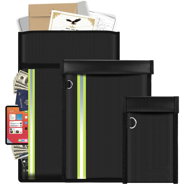 YHX Factory Custom Signal Blocking Pouch Waterproof Fireproof Faraday Bags for Cell Phones Car Keys WiFi RFID & GPS