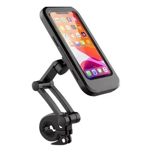 Support de téléphone pour vélo étanche avec pince réglable pour guidon de vélo, support de barre horizontale en plastique EGTMA HOLD73, clip-on Desi - Product Image 1