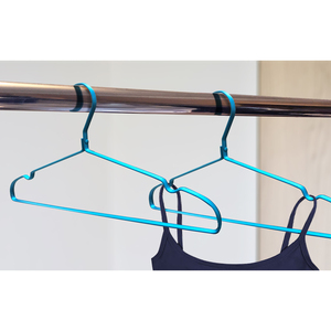 Colorful Blue Bundle Household Laundry Drying Rack Space Saving Anodized Aluminum Alloy Clothes <b>Hanger</b> - Product Image 3