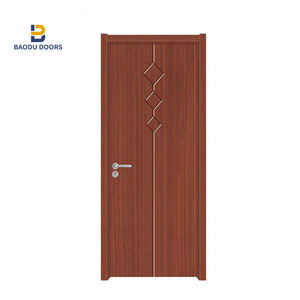 Portes BOWDEU en PVC, portes en bois pour maisons, design de <span class=keywords><strong>porte</strong></span> principale intérieure, <span class=keywords><strong>porte</strong></span> simple en MDF PVC, bois, toilettes, salle de bain - Product Image 5