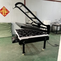 Mesin Press Panas Flatbed 100x120 cm 39x47 Inch Format Besar Manual untuk Pencetakan Sublimasi pada Pakaian