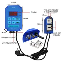 Contrôleur de pH/ORP 2 en 1, moniteur numérique de la qualité de l'eau avec contrôle par relais, sonde d'électrode BNC pour aquarium et hydroponie