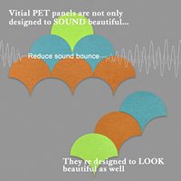 Panneaux muraux en feutre Ginkgo, panneaux acoustiques en PET, panneaux décoratifs insonorisants, panneaux absorbants le son pour la décoration murale