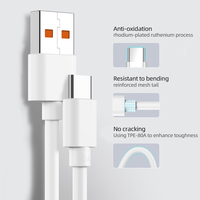 Jmax Kabel Data Murah Kabel USB C 1M 6A Kabel Tipe C Pengisian Super Cepat untuk Xiaomi
