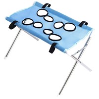 Hamac de toilettage pour animaux de compagnie en acier inoxydable avec housse en tissu, design pliable, trous de drainage et tissu respirant pour chiens et chats
