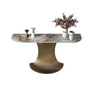Table console en marbre de luxe léger, design moderne et simple pour l'<span class=keywords><strong>entrée</strong></span>, le <span class=keywords><strong>couloir</strong></span>, la <span class=keywords><strong>d</strong></span>écoration - Product Image 1