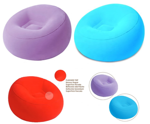Bestway 75052 <strong>Inflatable</strong> <strong>Chair</strong> Foldable Flocking Bean Bag Portable Sofa Furniture - Product Image 1