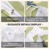 Vente en gros de draps de lit personnalisés en coton 100% - Ensemble de literie 4 pièces - Housse de couette - Taille King Size - Taille Queen Size - Taille Full - Super doux - Luxe