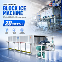 Usine de fabrication de glace en blocs automatique à refroidissement direct de 20 tonnes par jour, machines industrielles de fabrication de glace, machine à glace