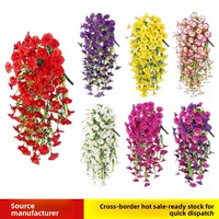 Bunga Sutra Morning Glory Buatan untuk Dekorasi Halaman Luar Ruangan, Pernikahan, dan Hiasan Dinding - Untaian Bunga Tiruan