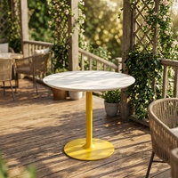 Table basse LIWEI moderne, écologique et durable, plateau en bois blanc, structure en métal jaune, meubles de salon pour la maison
