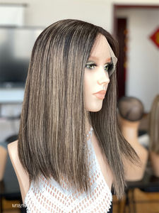 Envío Gratis: Cabello Virgen Liso Europeo de 16 Pulgadas para Pelucas Judías sin Pegamento con Encaje, en Stock para Mujeres Blancas - Product Image 4