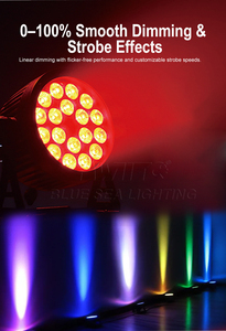 Impermeable IP 18x18W RGBWA UV 6IN1 Pantalla táctil Slim LED Par Can Luz de escenario para fiestas al aire libre DJ Parques temáticos Emisión blanca - Product Image 4