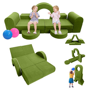 Canapé de jeu modulaire pour enfants, meubles en mousse, blocs de construction éducatifs pour enfants avec accoudoirs, options de couleurs disponibles - Product Image 5