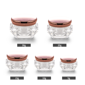 Lọ Kem Mỹ Phẩm Chăm Sóc Da Acrylic Hình Kim Cương Trong Suốt Nắp Tròn 5G 10G 15G 20G 30G - Product Image 3