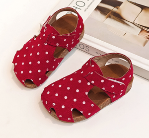 Sandales à pois pour filles, nouvelles sandales d'été pour enfants, chaussures romaines à bout fermé, chaussures de plage - Product Image 2