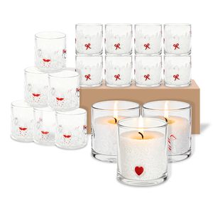 Frasco de Vidrio Grueso Resistente al Calor, Soplado a Mano, de Lujo y Diseño Único, con Caja, Recipientes de Vidrio de 9 oz para Velas - Product Image 1