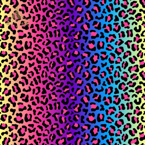 Feuilles autocollantes pour vêtements, haute qualité, imprimé léopard arc-en-ciel - Product Image 1