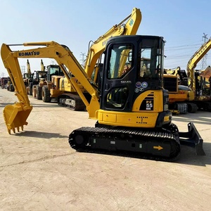Excavatrice sur chenilles Komatsu PC55 d'occasion bien entretenue de 5,5 tonnes pour petits travaux de construction - Product Image 2