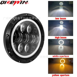 7 Inch <b>Led</b> <b>Headlight</b> 80W 15000Lm Ip67 For Wrangler Harley Motorcycle With Angel Eye Design - Product Image 5