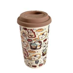 Ceramic Mug Cartoon Pattern Covered Coffee Cup For Coffee Lovers Birthday Gift - Product Image 5