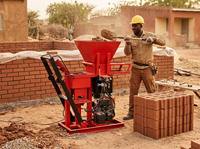 Machine à blocs emboîtables 220V, petite machine à fabriquer des briques en argile avec pompe hydraulique et moteur pour des blocs parfaits