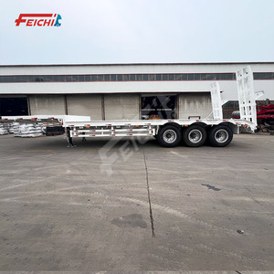 Semirremolque de Plataforma Baja FEICHI de 3 Ejes y 60 Toneladas, Semirremolque de Plataforma Plana para Transporte de Carga Pesada de 13 Metros - Product Image 6