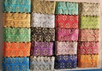 Nouvelle dentelle africaine brodée multicolore en strass pour la confection de robes et la décoration DIY en gros