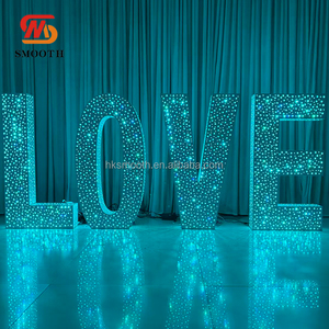 Lettres lumineuses LED 3D personnalisées en métal, effet ciel étoilé, pour décoration de mariages, banquets et événements festifs - Product Image 2
