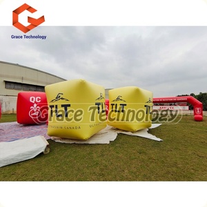 Boe gonfiabili di nuoto dell'indicatore della corsa del parco acquatico, Bouys galleggianti gonfiabili di nuotata, gara di marcatore del cubo della boa galleggiante - Product Image 3