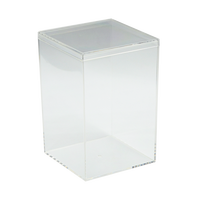 Boîte-cadeau en plastique de qualité alimentaire haute clarté 10cm PS paroi épaisse de 2mm pour l'affichage de gâteau de mariage et le petit emballage de produit