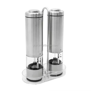 Pin Được Vận Hành Mạnh Mẽ Salt And Pepper Grinder Set/Custom Logo Và Color Battery Powered Tự Động Pepper Salt Grinder