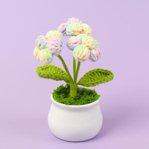 Tissé à la main couleur laine trois fleurs décoration de table anniversaire cadeau d'anniversaire Uionen 1485 - Product Image 2