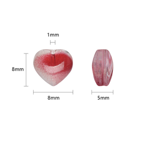 Zhubi <span class=keywords><strong>Magic</strong></span> Colors 8MM Amor Coração Gradiente Gradiente Contas De Cristal Claro para Fazer Jóias DIY Pulseira Encantos Artesanato - Product Image 2