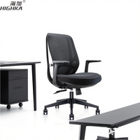 Nouvelle chaise de bureau d'ordinateur ergonomique en maille noire à dossier moyen personnalisé chaise noire