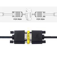 Offres Spéciales Full HD 1080P 15 Pin CONNECTEUR SVGA VGA FEMELLE À femelle Coupleur Mini Gender Changer Adaptateur Pour PC ET moniteur