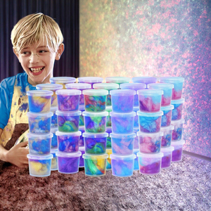 BVEHSR Galaxy Putty Slime 48 paquets 12 couleurs pour enfants de 2 à 4 ans unisexe non collant anti-stress idéal pour paniers de Pâques Chine - Product Image 2