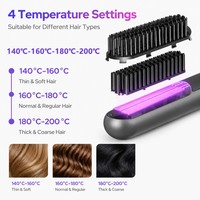 Sikat Pelurus Rambut Keramik Anti-scald Torlin Dual Use, Sisir Panas Keriting, Tanpa Kabel, Dapat Diisi Ulang