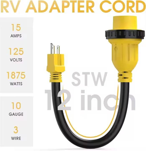 15 <span class=keywords><strong>amp</strong></span> đến <span class=keywords><strong>30</strong></span> <span class=keywords><strong>amp</strong></span> <span class=keywords><strong>RV</strong></span> điện <span class=keywords><strong>adapter</strong></span> dây nguồn, 12 inch 5-15p Nam cắm để L5-30R nữ đựng cho bờ điện sử dụng - Product Image 2