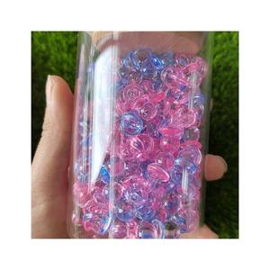 500 g/<span class=keywords><strong>Lot</strong></span> MINI acrylique sucettes breloques rose bleu bébé garçon filles jeux cadeau pour Table dispersion bébé douche décorations faveurs - Product Image 3