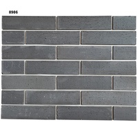 Prix de gros de clinker de couleur gris foncé mur extérieur en briques cuites pour la construction de maisons