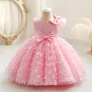 Bán Buôn Tùy Chỉnh Bé Cô Gái Dresses Ít Trẻ Em Công Chúa Ăn Mặc 0-6 Năm Trẻ Em Cưới Sinh Nhật Đầu Tiên Bên Váy