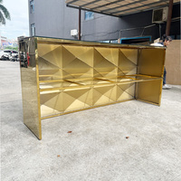 Table de bar moderne de luxe en verre et acier inoxydable, idéale pour les événements, décorations, fêtes et mariages