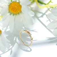 Bague de mariage et de fête en argent sterling 925 plaqué or 14 carats, sertie de pierres précieuses, opale naturelle, couronne creuse exquise