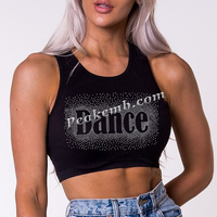 Transfert thermocollant de strass en cristal AB en vrac pour motif de danse, idéal pour les t-shirts de groupes de cheerleading